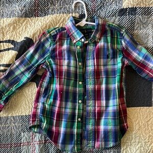 Plaid Kids Ralph Lauren long sleeve shirt.